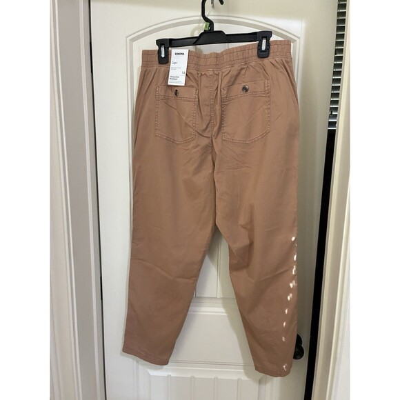 Sonoma Women’s High Rise Utility Capris Sz 14 Brown Pocket - Picture 2 of 2